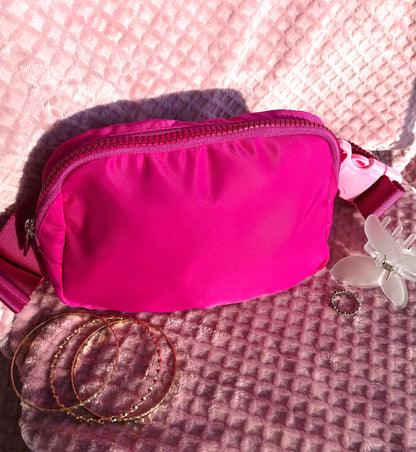 Bright Pink Crossbody Belt Pack